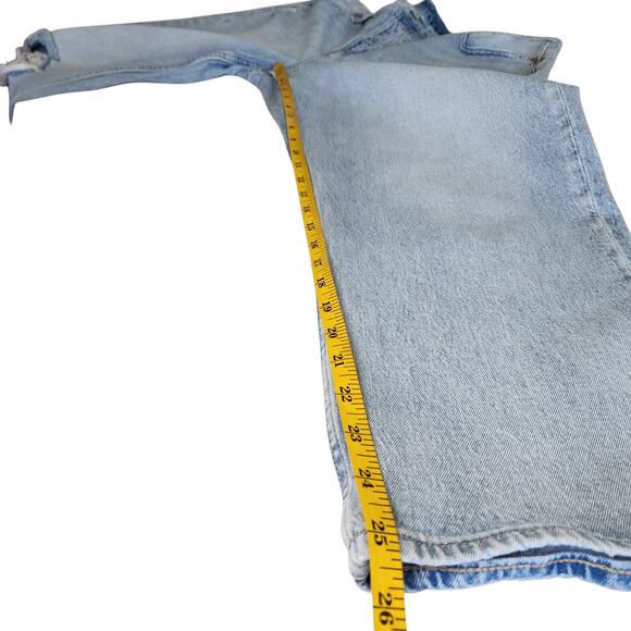 Gap Womens High Rise Cheeky Straight Jeans Plus Size 18 Light Wash Distressed - Picture 12 of 13
